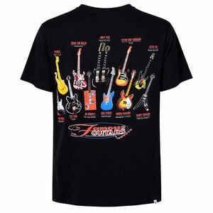 FAMOUS GUITARS AND PLAYERS THROUGH THE YEARS CASUAL CLASSIC CREWNECK T-SHIRT SM